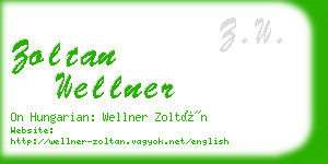 zoltan wellner business card